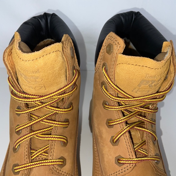 NWOB Men’s Timberland Pro Sawhorse 6” Composite Toe Work Boots Wheat Size 6.5 - Picture 3 of 9